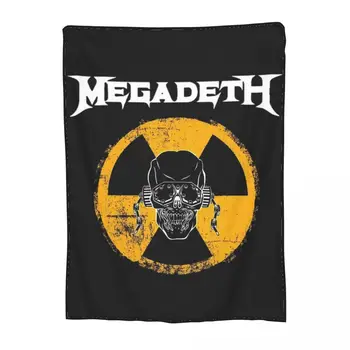 MegaDanger Одеяло Група Megadeth Heavy Metal с Фланелевым Принтом, Удобно Леко Завесата за Дома, Шалтета за Спалня