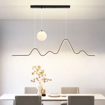 Модерни led полилей за трапезария, кухня, окачен лампа, таван полилей за помещения, окачен лампа 120 см