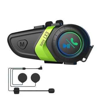 LX3 Каска Bluetooth Слушалка 1200 ма Мотоциклет BT5.0 Безжичен Високоговорител Стерео Защита От смущения Водоустойчив слушалки-B