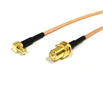 1 бр. Нов Модем удлинительный кабел RP SMA с гайка за да се свържете с штекеру MCX Правоъгълен конектор RG316 с косичкой 15 см 6 