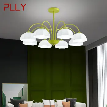 Прозрачно-зелен стъклен окачен тавана лампа LED Творчески прост дизайн Висящи полилеи за дома Хол Спалня