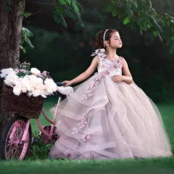 Рокли за момичета-цветочниц Primera Comunion Сватбена рокля за малка шаферка Детско бална рокля за момичета премяна