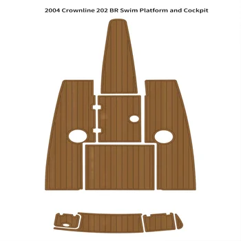 2004 Crownline 202 BR Платформа за плуване Кокпита на Лодката EVA Пяна Подложка за подови настилки от тиково дърво