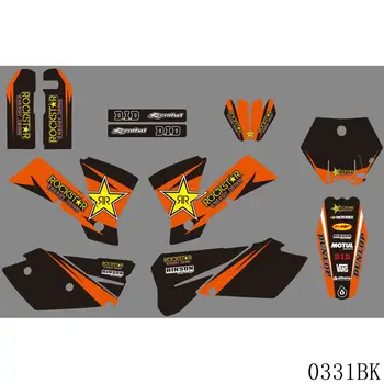Пълна графика Стикери Етикети Фон мотоциклет Потребителско име стаи за KTM SX 125 200 250 380 400 450 525 2003 2004