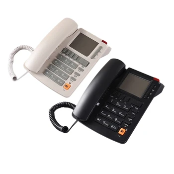 Кабелен стационарен телефон, стационарен телефон с голям бутон и функцията за идентификация на обаждащия се на рецепцията, домашен удобства, совалката.