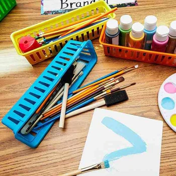 Страхотен органайзер за моливи, кошница за моливи или кошница за моливи, различни цветове, на произволен цвят (10 опаковки)