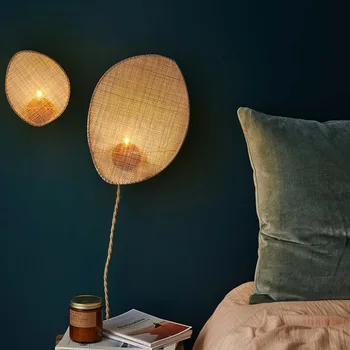 Халба бира Gallina Навес, Креативна дизайнерска минималистичная лампа от ратан ръчно изработени за всекидневната, спалнята До кухнята de