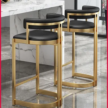 Модерни бар столове с барна, столчета за хранене, модерни златни бар столове за спални, Бар столове за ресторант в лофте, мебели за бар