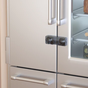 SAFELON 2 опаковки, френски прозрачен заключване за хладилник, защита от деца, Заключване за фризера на хладилника с двойна врата, заключване за кабинет