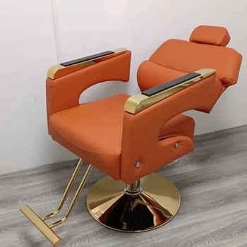 Комфортен стол с възможност за сгъване на облегалката, Фризьорски столове, парапети, Работилница зъболекар, Регулируеми фризьорски столове, обзавеждане, мебели за фризьорски салон Cadeira QF50BC