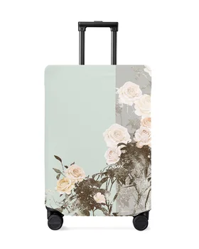 Растителен цвете, Етнически чанта за багаж, еластичен калъф за куфара, торбичка за прах за багаж, чанта за носене, за пътищата, куфар 18-32 инча