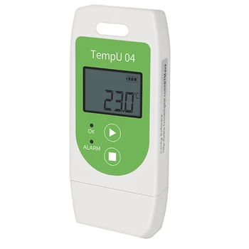USB-регистратор на данни за температура за многократна употреба секретарят на температурата Tempu 04 Доклад в PDF формат Уред за регистриране на температурата