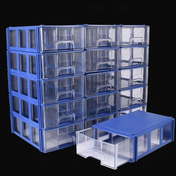 Дебели пластмасови детайли Шкаф Комбиниран чекмеджето на Кутията за компоненти Градивен елемент на Кутия за материали, Кутии за домашно съхранение на Аксесоари Комплект инструменти