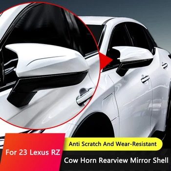 QHCP Кравешки Рог на Огледалото за Обратно виждане във Формата На Миди TRD Декоративна Капачка ABS Аксесоари За Модификация на Автомобила Външно боядисване За 23Lexus RZ450e