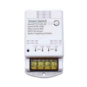 2X Релеен модул на Hristo Wifi 30A 85-250 В Smart Switch САМ 433 Mhz RF Контролер Smartlife APP Таймер глас реле