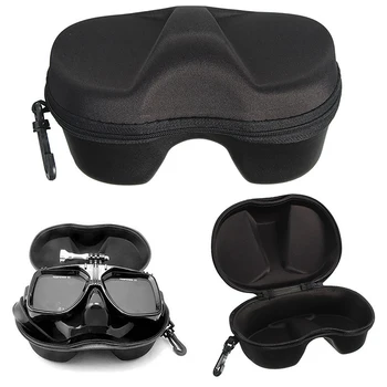 Кутия за съхранение на очила за гмуркане, комплект за гмуркане с шнорхел, богат на функции маска за лице, калъф с цип за тръба за гмуркане