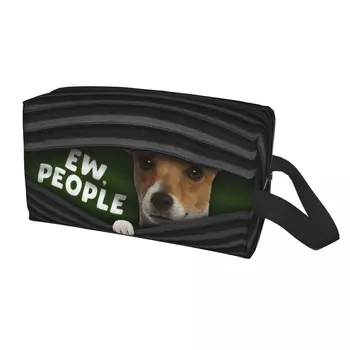 Дамски косметичка Jack Russell Terrier Ew People, скъпа косметичка за любителите на кучета с голям капацитет, козметични чанти за съхранение на козметични консумативи