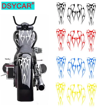 DSYCAR 1 комплект мотоциклетни стикери с пламък, стикер на крило на газова бутилка Универсална Подходяща за всички мотоциклети