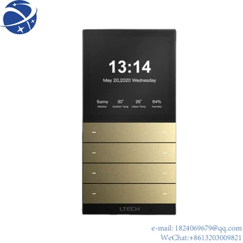 Интелигентна хотелска интелигентен LCD дисплей за целия дом с гласов контрол приложението wifi smart wall switch със сензорен екран