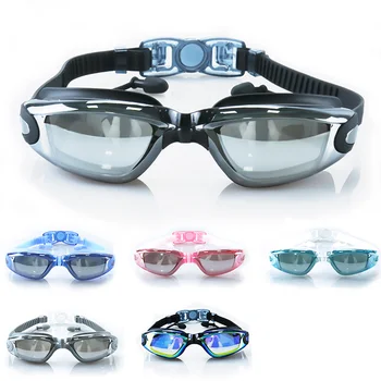 Очила За Плуване За възрастни, Очила за Плуване с Затычкой за уши, Фарове за Водоустойчиви Мъжки Дамски Очила За Плуване С Защита От Uv, Оптични Регулируеми Очила За Плуване