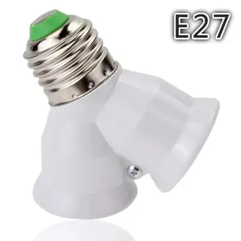 Винт E27 LED Основен Лампа Лампа С Цокъл E27 На 2-E27 Сплитер Адаптер Притежателя на Лампата E27 Цокъл на Лампата Притежателя на Лампи с нажежаема Жичка