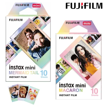 20 Листа Филм Fujifilm Instax Mini Mermaid Tail + Macaroon Instax Mini 11 Цветни Филми За фотоапарат Fuji Instant Mini 9 7s 70 SP-1