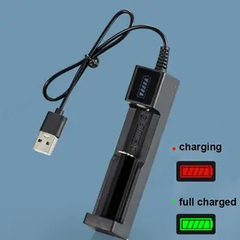 Универсална литиева батерия с 1 слот, USB адаптер за зарядно устройство, led интелигентна зареждане на акумулаторни батерии, литиево-ионное зарядно устройство 18650 V27