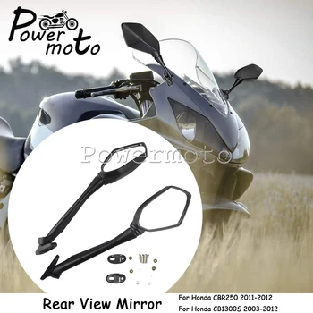 Мотоциклетни Огледала за Обратно виждане С Дълъг Стълб Черен Цвят За Honda CBR250 CBR 250 2011-2012 CB1300S CB1300 S 2003-2012 Аксесоари