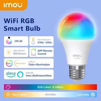 IMOU Wi-Fi RGB Лампа Smart Control Основата на Лампи С Регулируема Яркост Led Лампа Bombilla Цветни Промяна Лампа Led 220-240 v/110 В 9 W