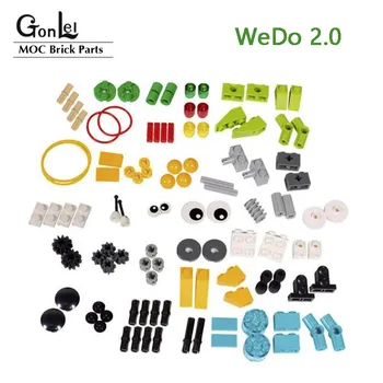 109 бр./лот Технически тухли резервни Части Сменяеми пакет WeDo 2.0 Строителни блокове Съраунд резервен комплект е подходящ за 45300 базови образователни играчки