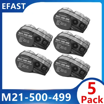 5 опаковки на мастилницата M21-500-499 Label Ribbon Maker Черно на бяло нейлоне за принтер Брейди BMP21-PLUS, LABPAL Etiqueteuse