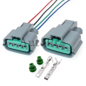 1 комплект 4-луночных автомобилни кабели KPU465-04127 за електрически генератор BYD F3, Кабелен конектор за автоматичен генератор на променлив ток, водоустойчив вилици