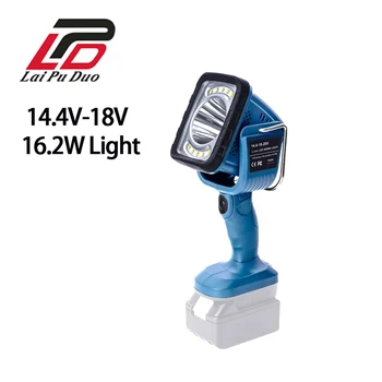16,2 W 14,4 v-18 за Makita Work Light Преносим външен led фенерче с двоен източник на светлина, вертикална лампа, акумулаторна литиево-йонна батерия