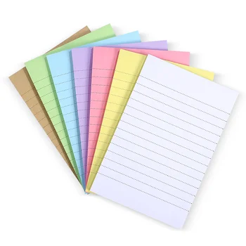 втулки за бележки ярки цветове с размер 6x39 инча с подплата от 7 парчета, за офис или училище