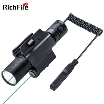 Разход на led фенерче Richfire 800lm и лазерен фенер за тактически оръжия с батерия cr123a lithium за инсталиране на 21-мм Picatinny релса