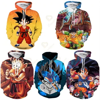 Качулки Kawaii Dragon Ball, детски дрехи, дрехи за момичета, блузи, hoody за момчета, пуловери с дълги ръкави с игри принтом, детска градинска облекло