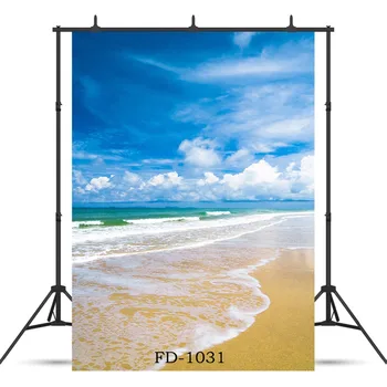 Снимков фон за плаж със синьо небе, за да снимам, подпори, за сватба, Дете, Фон с принтом от винил плат, фотофон