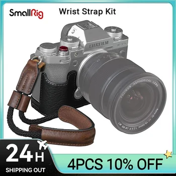 Комплект наполовина калъф/каишка SmallRig за FUJIFILM X-T5 с кожена каишка на китката, за да защити вашите камери 3927