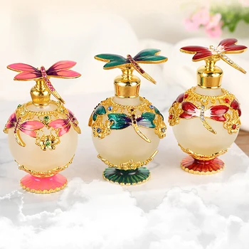 2/3 Красив флакон парфюм от декоративно стъкло под формата на водни кончета, лесно моющийся, Подаръци с широко приложение, за еднократна употреба