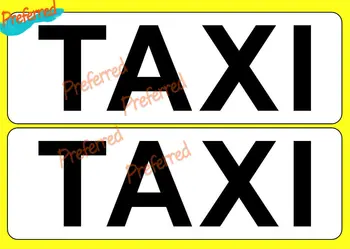 Знаци на Такси от 300 мм X 100 мм Самозалепващи Vinyl Стикер Minicab Notice KK Vinyl Покриване на Драскотини Водоустойчив Стикер от PVC
