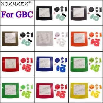 1 комплект Цветни Пластмасови Екранните Лещи За Nintend GameBoy Color GBC Screen Lens и Гумен Проводящ Лепило И Набор от Бутони направи си САМ