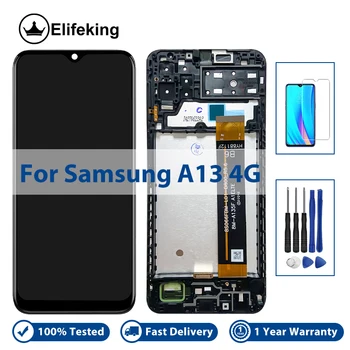 LCD дисплей За Samsung Galaxy A13 4G Дисплей Със Сензорен екран Дигитайзер възли За A135F/DS A135U A135B A135U1 Подмяна на LCD дисплея