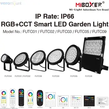 MiBoxer Водоустойчив IP66 6 W 9 W 15 W И 25 W RGBCCT Тревата Градински Лампа Инфинити Лампа AC 2.4 G RF Безжично Дистанционно Управление WiFi Приложението Гласов Контрол