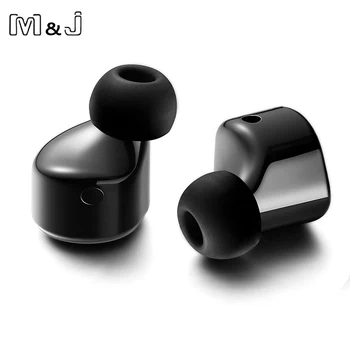 M & J T1 Близнаци-2 Броя Безжични Bluetooth Слушалки, Mini Invisible Безжични Bluetooth КСО 4.2 ушите със Защита от падане на Слушалки с микрофон