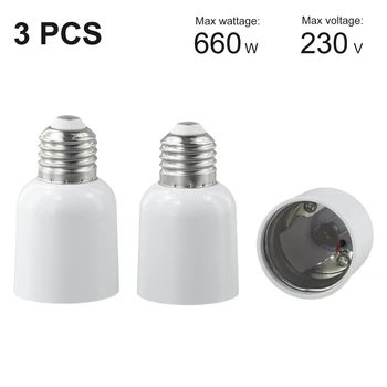Контакти Притежателя лампи Основен адаптер от E26 / E27 до E39 / E40 Притежателя крушка Електрическа крушка Mogul 3-Pack PBT Пластмаса Алуминий материал