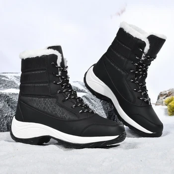 2023 Нови дамски Зимни обувки непромокаеми ботильоны Дамски обувки на платформа, водене жив топлина, зимни обувки, Плюшен зимни обувки Botas Mujer