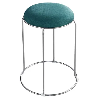 висококачествен луксозен скандинавски кръг на златен метал, модерен штабелируемый стол за хранене, метални столове за всекидневна