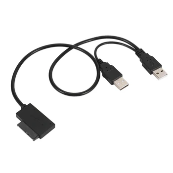 Тънък кабел SATA от USB 2.0 до 7 + 6 Външен източник на захранване за лаптоп SATA Адаптор Конвертор Поддръжка на Windows Xp/7/8/10 Mac OS EM88